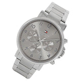 Tommy Hilfiger Chronograph Grey Dial Silver Steel Strap Watch for Men - 1710382