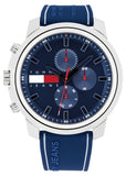 Tommy Hilfiger Wynwood Chronograph Blue Dial Blue Silicon Strap Watch For Men - 1710582