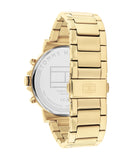 Tommy Hilfiger Tyson Chronograph Gold Dial Gold Steel Strap Watch For Men - 1710611