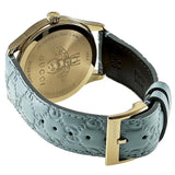 Gucci G Timeless Quartz Blue Dial Blue Leather Strap Watch For Men - YA1264097