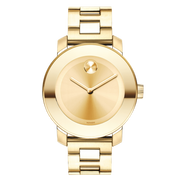 Movado Bold Yellow Gold Dial Yellow Gold Steel Strap Watch For Women - 3600085