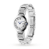 Cartier Ballon Bleu De Cartier White Dial Silver Steel Strap Watch for Women - W69010Z4