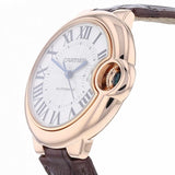 Cartier Ballon Bleu De Cartier Silver Dial Brown Leather Strap Watch for Women - W6920097