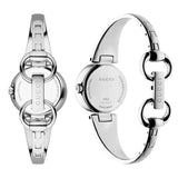 Gucci Guccissima Quartz Diamonds Brown Dial Silver Steel Strap Watch For Women - YA134503