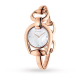 Gucci Horsebit Collection Diamonds Mother of Pearl Dial Rose Gold Steel Strap Watch For Women - YA139508
