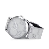 Gucci G Timeless Quartz Grey Dial Grey Leather Strap Watch For Men - YA1264058