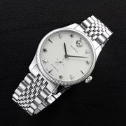 Gucci G Timeless Automatic Silver Dial Silver Steel Strap Watch for Men - YA126354