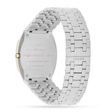 Gucci 25H Quartz Gold Dial Silver Steel Strap Unisex Watch - YA163403