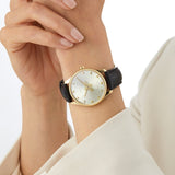 Gucci G Timeless Quartz Silver Dial Black Leather Strap Watch For Women - YA1264181