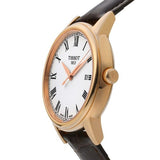 Tissot T Classic Carson Jam Tangan Tali Kulit Coklat Dial Putih Untuk Pria - T085.410.36.013.00