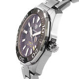 Tag Heuer Aquaracer Caliber 5 Black Dial Silver Steel Strap Watch for Men - WAY201A .BA0927