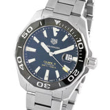 Tag Heuer Aquaracer Caliber 5 Black Dial Silver Steel Strap Watch for Men - WAY201A .BA0927