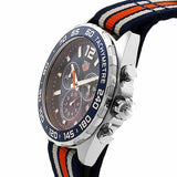 Tag Heuer Formula 1 Chronograph 43mm Dial Biru Jam Tangan NATO Strap untuk Pria - CAZ1014.FC8196