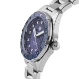 Tag Heuer Aquaracer Diamonds Blue Dial Silver Steel Strap Watch for Women - WAY131L.BA0748