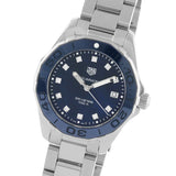 Tag Heuer Aquaracer Diamonds Blue Dial Silver Steel Strap Watch for Women - WAY131L.BA0748