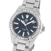 Tag Heuer Aquaracer Quartz Diamonds Black Dial Silver Steel Strap Watch for Women - WAY131P.BA0748