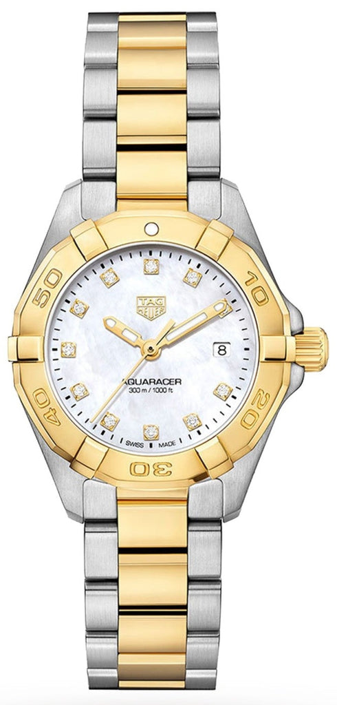 Tag Heuer Aquaracer White Mother of Pearl Dial Ladies Watch WBD1420.BB0321
