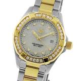 Tag Heuer Aquaracer Quartz Diamonds Mother of Pearl Dial Two Tone Steel Strap Watch for Women - WBD1423.BB0321