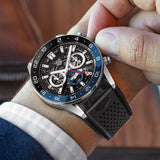 Tag Heuer Carrera Automatic Chronograph Steel & Ceramic Black Dial Black Rubber Strap Watch for Men - CBG2A1Z.FT6157