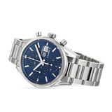 Tag Heuer Carrera Chronograph 41mm Blue Dial Silver Steel Strap Watch for Men - CBK2112.BA0715