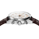 Tag Heuer Carrera Chronograph White Dial Brown Leather Strap Watch for Men - CBN2013.FC6483