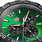 Tag Heuer Formula 1 Chronograph Green Dial Green Rubber Strap Watch for Men - CAZ101AP.FT8056