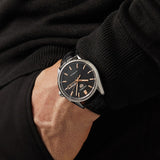 Tag Heuer Carrera Day Date Black Dial Black Leather Strap Watch for Men - WBN2013.FC6503