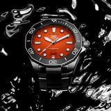Tag Heuer Aquaracer Professional 300 Diver Automatic Orange Dial Silver Steel Strap Watch for Men - WBP201F.BA0632