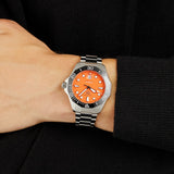 Tag Heuer Aquaracer Professional 300 Diver Automatic Orange Dial Silver Steel Strap Watch for Men - WBP201F.BA0632