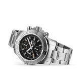 Breitling Avenger Chronograph 45mm Black Dial Silver Steel Strap Watch for Men - A13317101B1A1