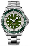 Breitling Superocean Automatic 44mm Navy Green Dial Green Rubber Strap Watch for Men - A17376A31L1A1