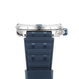 Breitling Super Chronomat Automatic 38 Diamonds Blue Dial Blue Rubber Strap Watch for Women - A17356531C1S1