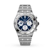 Breitling Chronomat B01 42 Six Nations Scotland Blue Dial Silver Steel Strap Watch for Men - AB0134A51C1A1