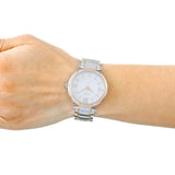 Guess Park Ave Silver Dial Two Tone Steel Strap Watch for Women - W0636L1