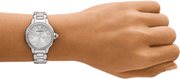 Emporio Armani Mia Three Crystals Silver Dial Silver Steel Strap Watch For Women - AR11632