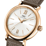 IWC Portofino Automatic Silver Dial Brown Leather Strap Watch for Men - IW357414