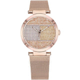 Tommy Hilfiger Lynn Crystals Rose Gold Dial Rose Gold Mesh Strap Watch For Women - 1781868