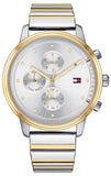 Tommy Hilfiger Blake Silver Dial Two Tone Steel Strap Watch for Women - 1781908