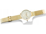 Tommy Hilfiger Jenna Quartz White Dial Gold Mesh Bracelet Watch For Women - 1781943