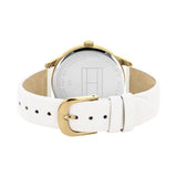 Tommy Hilfiger Brooklyn Quartz White Dial White Leather Strap Watch for Women - 1782018