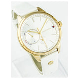 Tommy Hilfiger Brooklyn Quartz White Dial White Leather Strap Watch for Women - 1782018