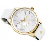 Tommy Hilfiger Brooklyn Quartz White Dial White Leather Strap Watch for Women - 1782018