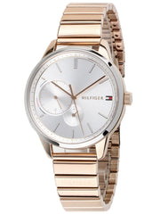 Tommy Hilfiger Brooke Silver Dial Rose Gold Steel Strap Watch for Women - 1782021