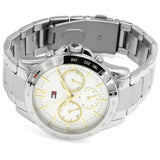 Tommy Hilfiger Haven Multifunction Chronograph White Dial Silver Steel Strap Watch For Women - 1782194