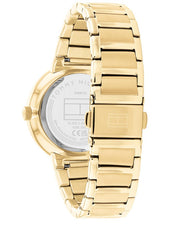 Tommy Hilfiger Joy Analog Gold Dial Gold Steel Strap Watch For Women - 1782536