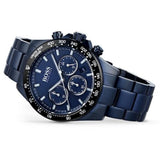 Hugo Boss Hero Sport Lux Chronograph Blue Dial Blue Steel Strap Watch for Men - 1513758