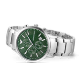 Emporio Armani Renato Chronograph Green Dial Silver Steel Strap Watch For Men - AR11507