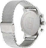 Tommy Hilfiger Harrison Quartz Grey Dial Silver Mesh Bracelet Watch for Men - 1790877