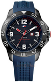 Tommy Hilfiger Cole Black Dial Blue Rubber Strap Watch for Men - 1790984