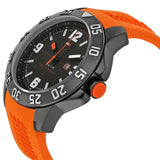 Tommy Hilfiger Cole Black Dial Orange Rubber Strap Watch for Men - 1790985